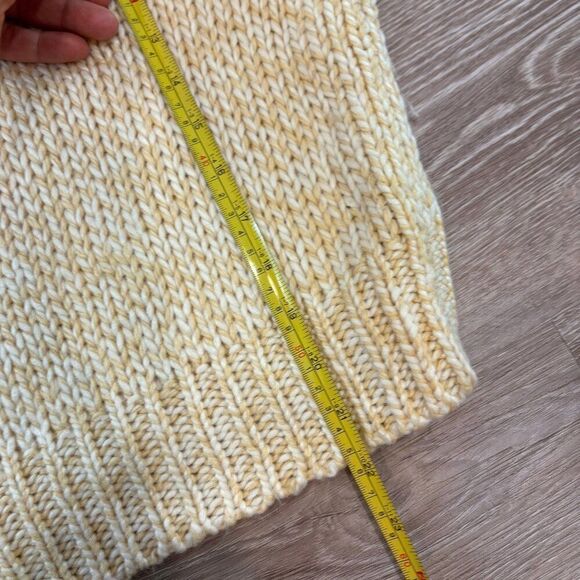 MINKPINK Rosalyn Fringing Jumper Yellow Oversized Chunky Knit PUllover sz M - Picture 11 of 13
